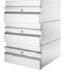 Simply Stainless SS19.0300 410mm w x 450mm d x 750mm h with 3 x 125mm deep drawer supplied with locks - Tripple Simply Stainless SS19.0300 410mm w x 450mm d x 750mm h with 3 x 125mm deep drawer supplied with locks - Tripple